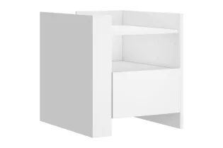 Table de chevet blanc 45x50x50 cm bois d’ingénierie 2