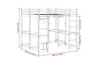 Lit superposé et bureau et échelle 180x200cm bois de pin massif