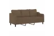Canapé à 3 places avec repose-pieds Marron 180 cm Tissu