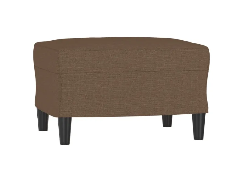 Canapé à 3 places avec repose-pieds Marron 180 cm Tissu