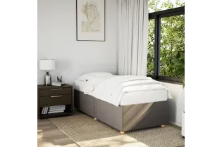 Cadre de lit sans matelas taupe 90x190 cm tissu