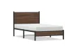 Cadre de lit en métal sans matelas chêne marron 100x190 cm