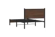 Cadre de lit en métal sans matelas chêne marron 100x190 cm
