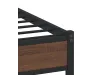 Cadre de lit en métal sans matelas chêne marron 100x190 cm