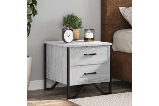 Tables de chevet 2 pcs sonoma gris 40x41x40cm bois d'ingénierie