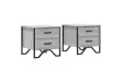 Tables de chevet 2 pcs sonoma gris 40x41x40cm bois d'ingénierie