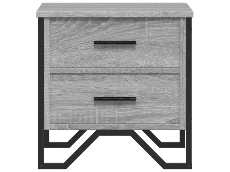 Tables de chevet 2 pcs sonoma gris 40x41x40cm bois d'ingénierie