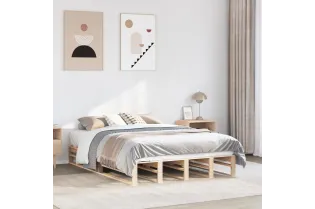 Cadre de lit sans matelas 150x200 cm bois de pin massif