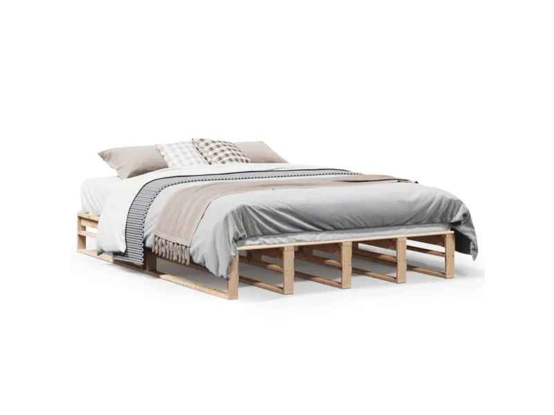 Cadre de lit sans matelas 150x200 cm bois de pin massif
