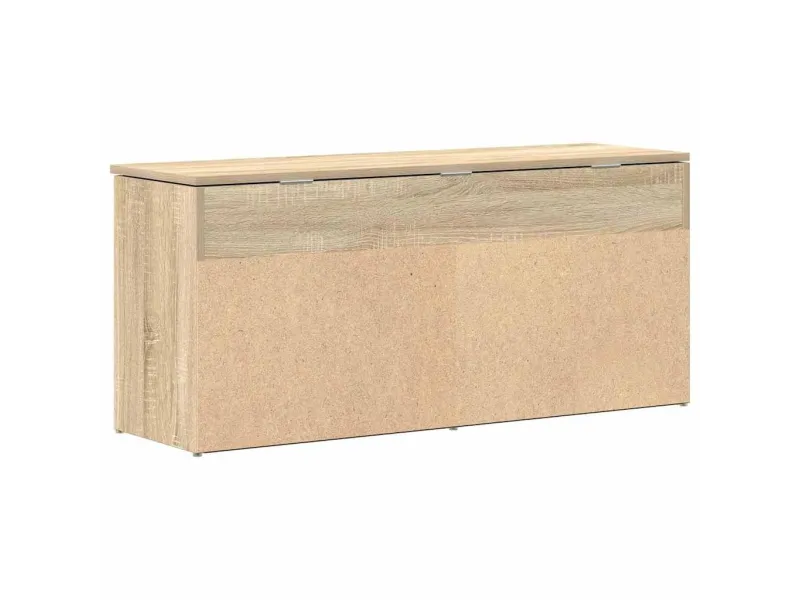 Banc à chaussures chêne sonoma 102x30,5x45 cm bois d'ingénierie
