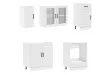 Ensemble d'armoires cuisine 8pcs Kalmar blanc bois d'ingénierie