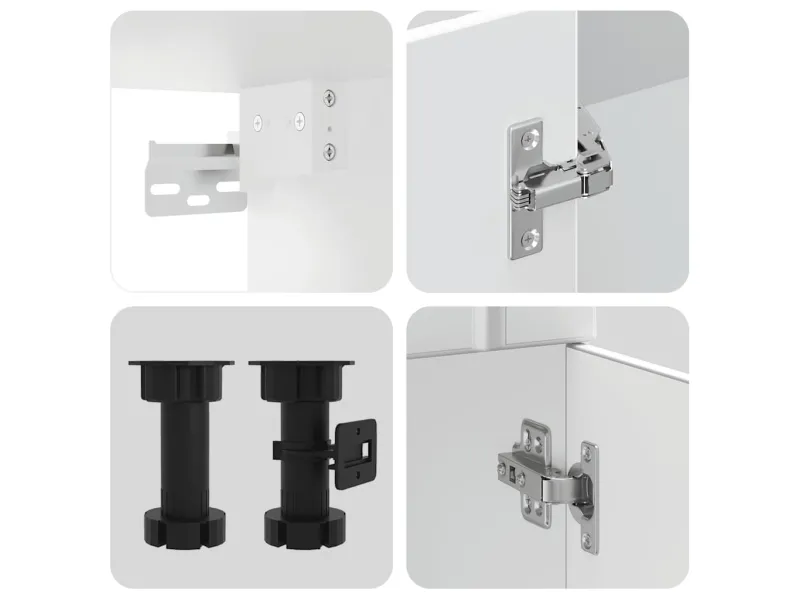 Ensemble d'armoires cuisine 8pcs Kalmar blanc bois d'ingénierie