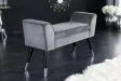 Banc SCARLETT 90 cm – Élégance et modernité en velours gris