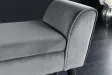 Banc SCARLETT 90 cm – Élégance et modernité en velours gris
