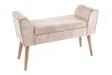 Banc SCARLETT 90 cm – Élégance et douceur en velours beige café