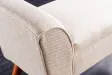 Banc SCARLETT 90 cm – Élégance rétro en tissu texturé beige