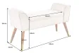 Banc SCARLETT 90 cm – Élégance rétro en tissu texturé beige
