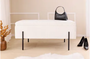 Banc design de 160cm en bois acacia coloris naturel et anthracite B... 2