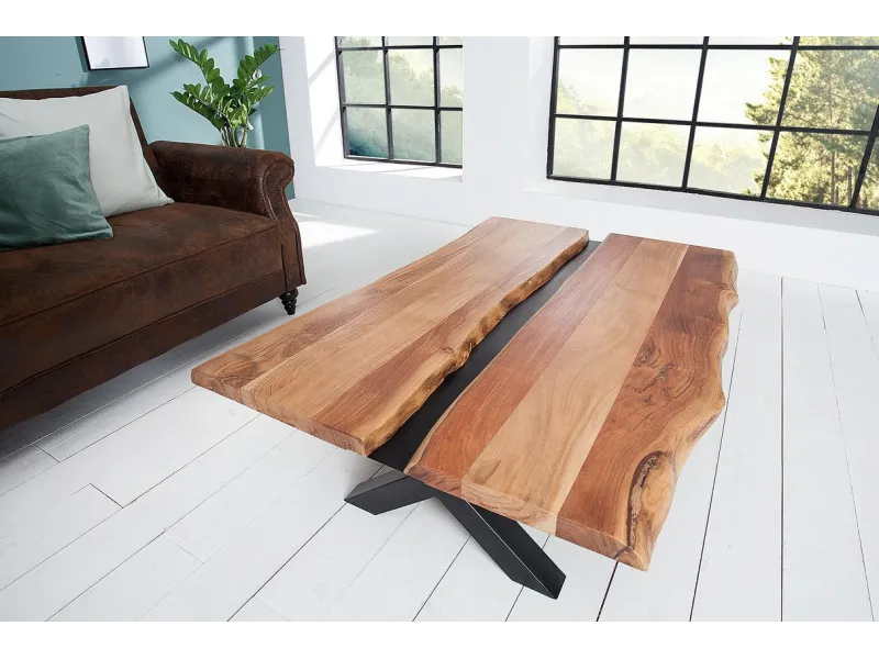 Buffet Haut style minimal en bois acacia 140cm pas cher