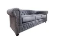 Canapé CHESTERFIELD 3 Places en Microfibre Gris Antique – Élégance, Confort et Robustesse