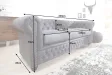 Canapé CHESTERFIELD 3 Places en Microfibre Gris Antique – Élégance, Confort et Robustesse