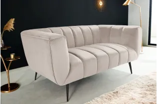 Canapé vert émeraude style rétro 225cm pas cher