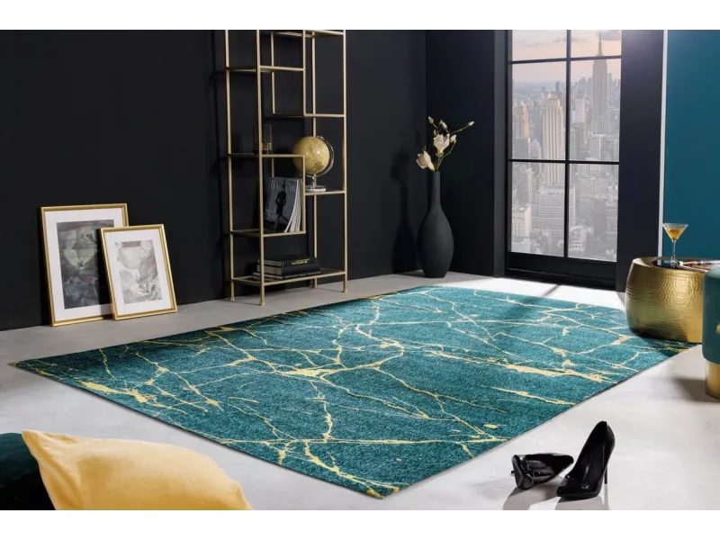 Tapis contemporain tricoté de 120x200cm en laine coloris naturel Ta...