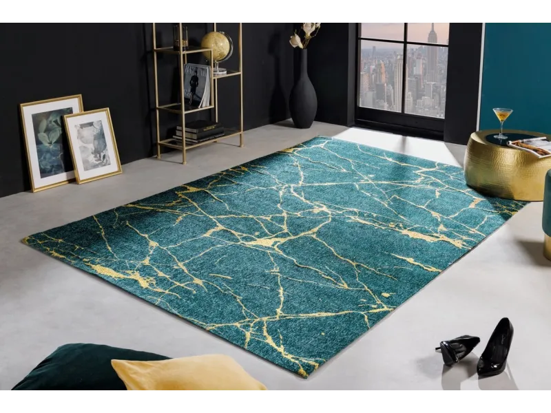 Tapis contemporain tricoté de 120x200cm en laine coloris naturel Ta...