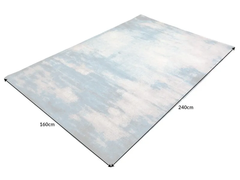 Tapis contemporain tricoté de 120x200cm en laine coloris naturel Ta...