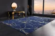 Tapis contemporain tricoté de 120x200cm en laine coloris naturel Ta...