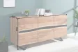 Buffet Haut style minimal en bois acacia 140cm pas cher