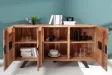 Buffet Haut style minimal en bois acacia 140cm pas cher