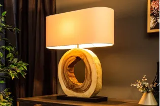 Lampe de Table 63cm en Bois Massif "Organic Artwork"