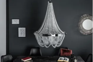 Lampe suspendue nacrée 64cm avec anneaux Suspensions |adeniahome.com