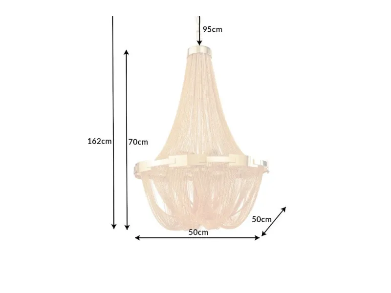 Lampe suspendue nacrée 64cm avec anneaux Suspensions |adeniahome.com
