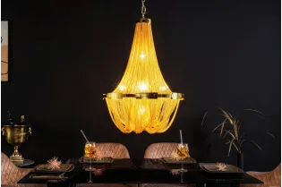 Lampe suspendue nacrée 64cm avec anneaux Suspensions |adeniahome.com