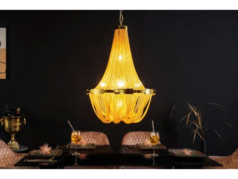 Lampe suspendue nacrée 64cm avec anneaux Suspensions |adeniahome.com