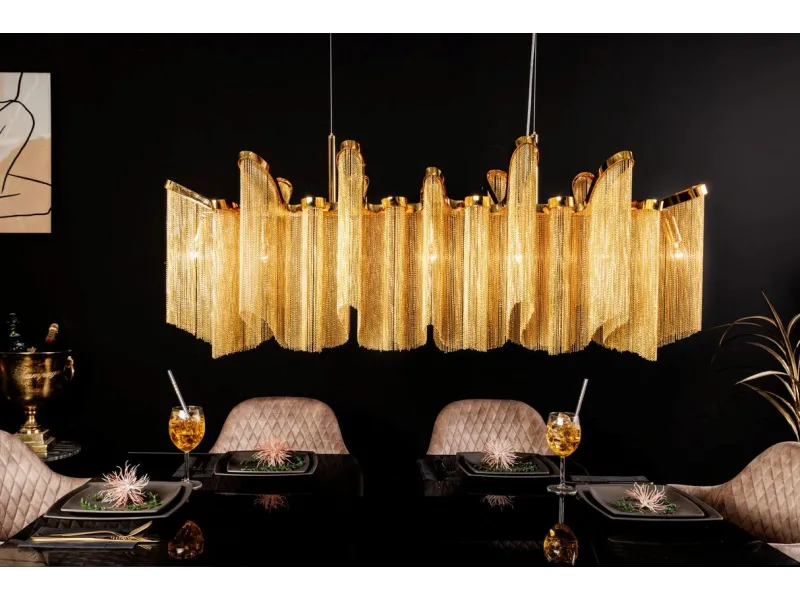 Lampe suspendue nacrée 64cm avec anneaux Suspensions |adeniahome.com