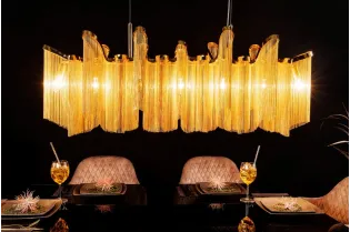 Lampe suspendue nacrée 64cm avec anneaux Suspensions |adeniahome.com