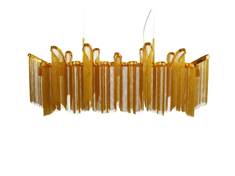 Lampe suspendue nacrée 64cm avec anneaux Suspensions |adeniahome.com