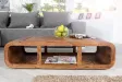 Table basse design rétro de 100cm coloris naturel en bois massif av...