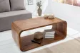 Table basse design rétro de 100cm coloris naturel en bois massif av...