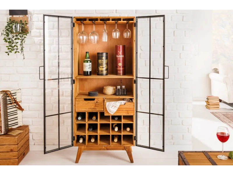 Armoire en bois massif sculpté scorpion coloris noir 141cm pas cher