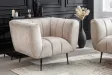 Fauteuil design royal baroque coloris gris antique en simili-cuir F...