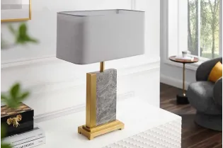 Lampe de 40cm en bois flotté et lin marron Lampes à poser |adeniahome... 2