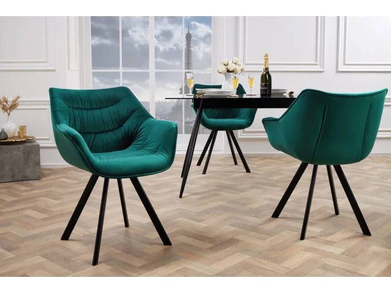 Chaises capitonnées |Lot de 2 Chaises design scandinave de salle à ...