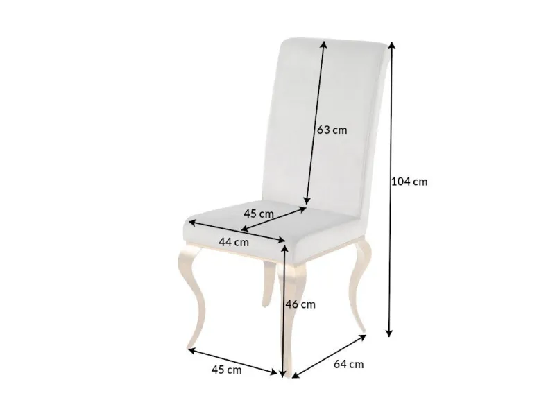 Chaise de salle à manger design baroque coloris gris argenté home |...