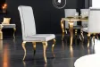 Chaise de salle à manger design baroque coloris gris argenté home |...