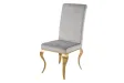 Chaise de salle à manger design baroque coloris gris argenté home |...