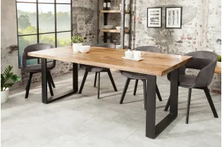 Table à manger Mammut 160cm acacia sauvage 26mm pas cher